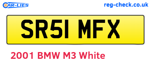 SR51MFX are the vehicle registration plates.
