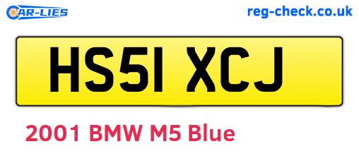 HS51XCJ are the vehicle registration plates.