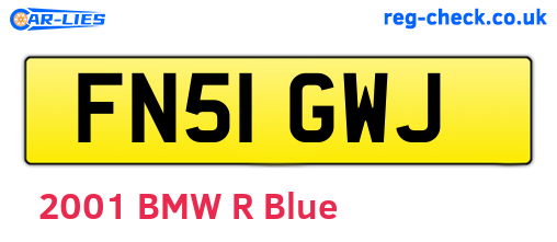 FN51GWJ are the vehicle registration plates.