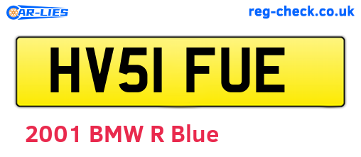 HV51FUE are the vehicle registration plates.