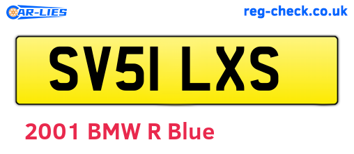 SV51LXS are the vehicle registration plates.