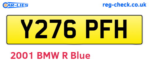 Y276PFH are the vehicle registration plates.