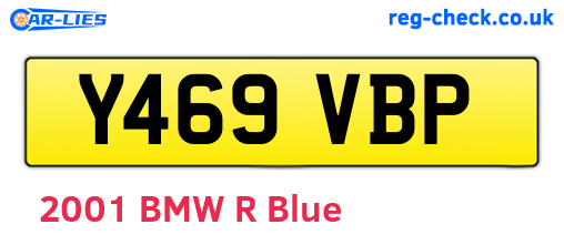Y469VBP are the vehicle registration plates.