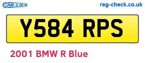 Y584RPS are the vehicle registration plates.