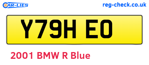 Y79HEO are the vehicle registration plates.