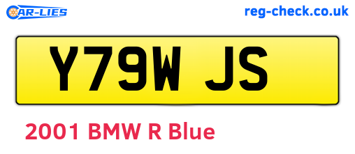 Y79WJS are the vehicle registration plates.