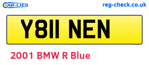Y811NEN are the vehicle registration plates.