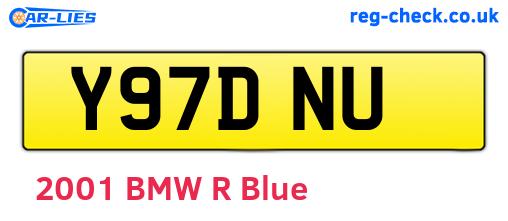 Y97DNU are the vehicle registration plates.