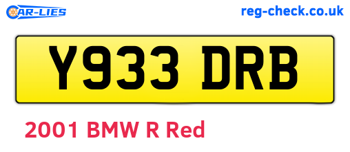 Y933DRB are the vehicle registration plates.