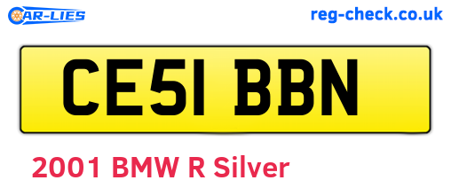 CE51BBN are the vehicle registration plates.