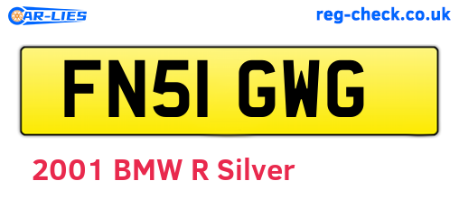 FN51GWG are the vehicle registration plates.