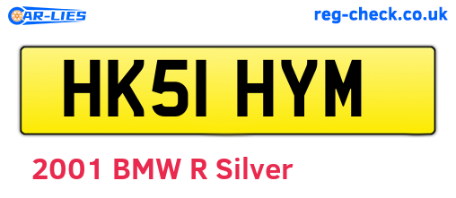HK51HYM are the vehicle registration plates.