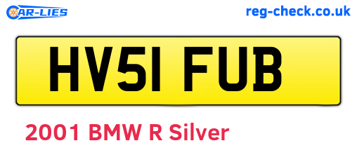 HV51FUB are the vehicle registration plates.