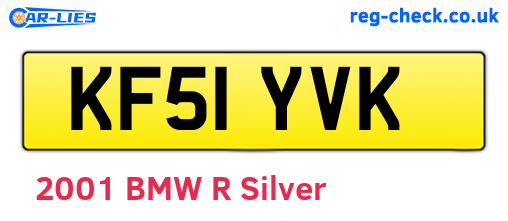 KF51YVK are the vehicle registration plates.