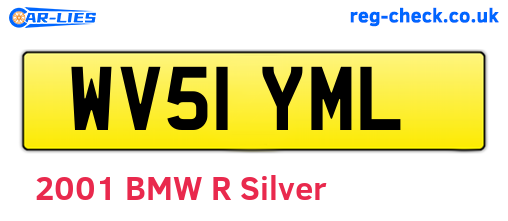 WV51YML are the vehicle registration plates.