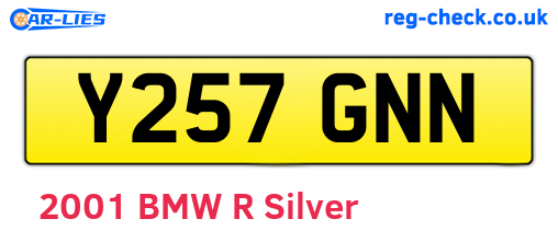 Y257GNN are the vehicle registration plates.