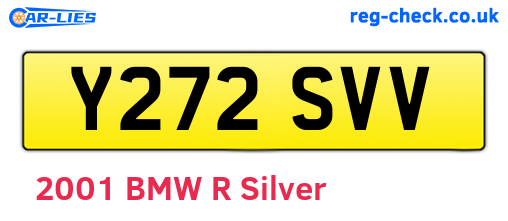 Y272SVV are the vehicle registration plates.