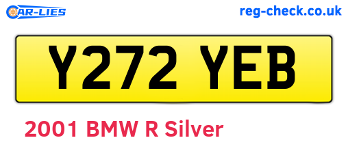 Y272YEB are the vehicle registration plates.