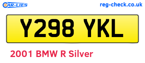 Y298YKL are the vehicle registration plates.