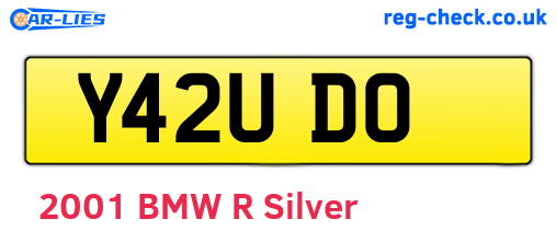 Y42UDO are the vehicle registration plates.
