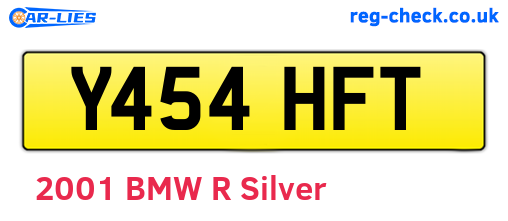 Y454HFT are the vehicle registration plates.