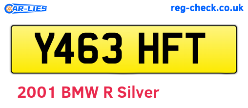 Y463HFT are the vehicle registration plates.
