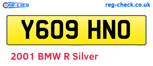 Y609HNO are the vehicle registration plates.