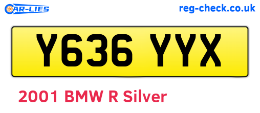 Y636YYX are the vehicle registration plates.