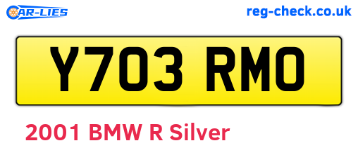 Y703RMO are the vehicle registration plates.