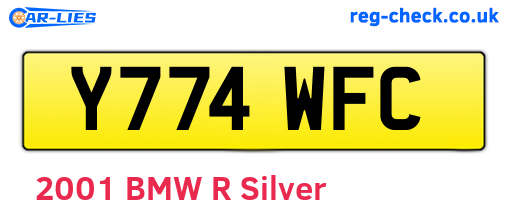 Y774WFC are the vehicle registration plates.