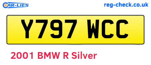 Y797WCC are the vehicle registration plates.