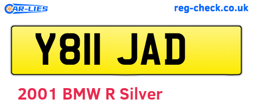 Y811JAD are the vehicle registration plates.