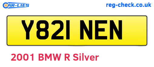 Y821NEN are the vehicle registration plates.