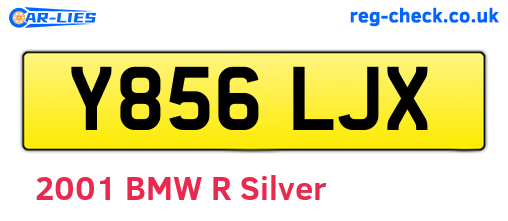 Y856LJX are the vehicle registration plates.