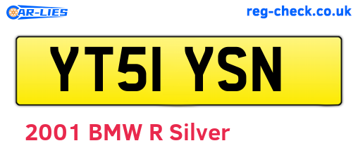 YT51YSN are the vehicle registration plates.