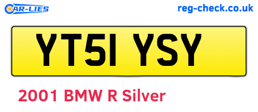 YT51YSY are the vehicle registration plates.
