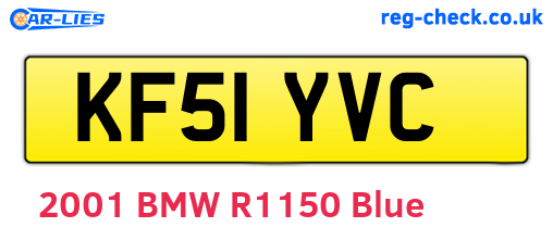 KF51YVC are the vehicle registration plates.