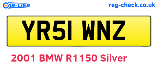 YR51WNZ are the vehicle registration plates.