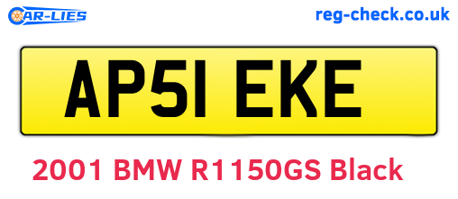 AP51EKE are the vehicle registration plates.