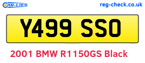 Y499SSO are the vehicle registration plates.