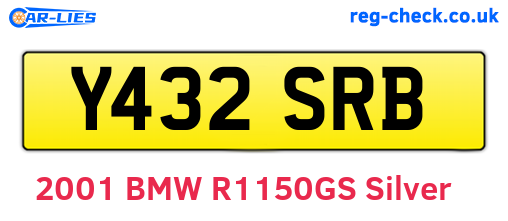 Y432SRB are the vehicle registration plates.