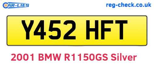 Y452HFT are the vehicle registration plates.