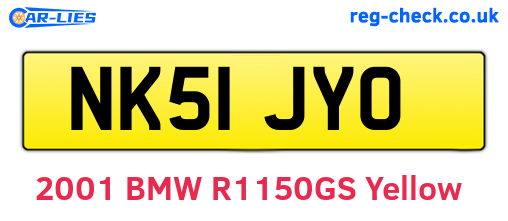 NK51JYO are the vehicle registration plates.