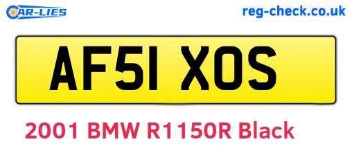 AF51XOS are the vehicle registration plates.