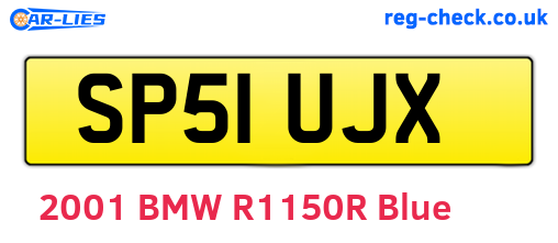 SP51UJX are the vehicle registration plates.