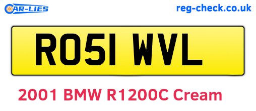 RO51WVL are the vehicle registration plates.