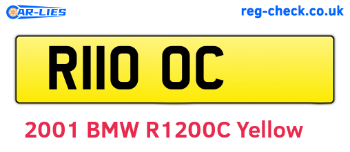 R11OOC are the vehicle registration plates.