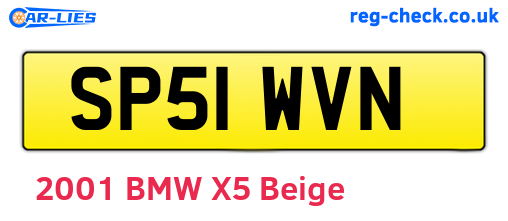 SP51WVN are the vehicle registration plates.
