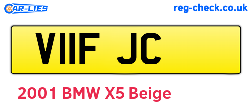 V11FJC are the vehicle registration plates.