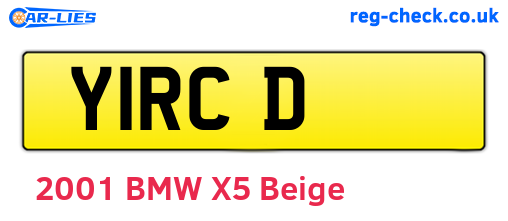 Y1RCD are the vehicle registration plates.